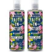 Faith In Nature - Wild Rose Bad-en Douchegel - 400ml - 2 Pak