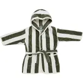 Jollein badstof badjas 3-4 jaar Leaf Green Groen Streep
