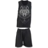 Spiral Pyjama - Wolf Chi - S tot 4XL - voor Mannen - zwart | Maat XXL