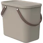 Rotho ALBULA, opbergbox, cappuccino kleur, rechthoekig, kunststof, effen, voor binnengebruik