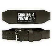 Gorilla wear Halterriem - 4 Inch Padded Leren Lifting Belt - Legergroen - S/M