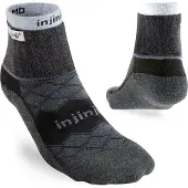 Injinji Mens Liner+Runner Mini-Crew Coolmax Black S/M (37-44)
