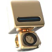 Ginza.se Mobiel gebruik aan boord, draadloze Bluetooth-luidspreker, model Robot, goudkleurig