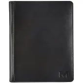 Maverick - Schrijfmap All Black A5 inclusief blocnote leer zwart