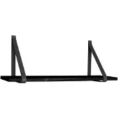 House Nordic Wandplank blank hout met leer 80x20cm