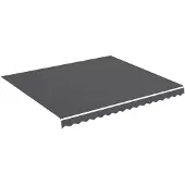 vidaXL Vervangingsdoek voor luifel 380x345 cm polyester antracietkleurig
