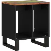 vidaXL Bijzettafel 40x31x46 cm massief gerecycled hout en bewerkt hout
