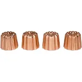 Patisse Canelé-vormen 4,5 Cm Staal 4-delig