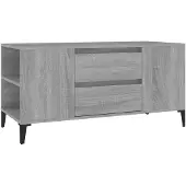 vidaXL Tv-meubel 102x44,5x50 cm bewerkt hout grijs sonoma eikenkleurig