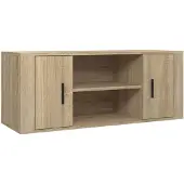 vidaXL Tv-meubel 100x35x40 cm bewerkt hout sonoma eikenkleurig