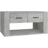 vidaXL Salontafel 80x50x40 cm bewerkt hout betongrijs