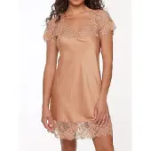 Lingadore Night Nachthemd Daily Satin | Maat: XXL | Kleur: Camel