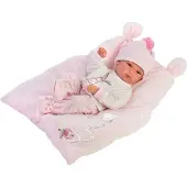 Llorens pop Bimba, roze, 35 cm, baby pop, voor meisjes, 350 mm, meerkleurig