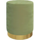 vidaXL Hocker met opbergruimte rond fluweel 31 x 37 cm mosterdgroen