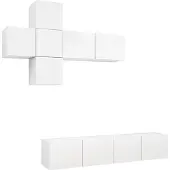 vidaXL 7-delige Tv-meubelset bewerkt hout wit