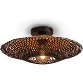 Good&Mojo Bamboe LED Plafondlamp Kalimantan | 1X E27 Max 60W | Black/Natural
