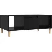 vidaXL Salontafel 90x50x36,5 cm bewerkt hout zwart