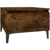 vidaXL Bijzettafel 50x46x35 cm bewerkt hout gerookt eikenkleurig