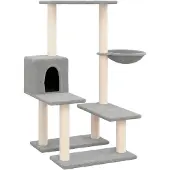 vidaXL Kattenmeubel met sisal krabpalen 94,5 cm lichtgrijs