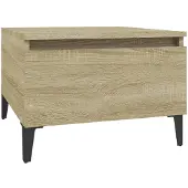 vidaXL Bijzettafel 50x46x35 cm bewerkt hout sonoma eikenkleurig