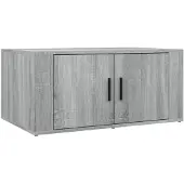 vidaXL Salontafel 80x50x36 cm bewerkt hout grijs sonoma eikenkleurig
