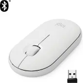 Logitech Pebble M350 Draadloze muis - Off White