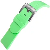 Marc Coblen Siliconen Rubber Horlogebandje 22mm geschikt voor Samsung Galaxy Watch / Gear S3 / Garmin Vivoactive / Huawei Watch GT - Lichtgroen met Stalen Gesp