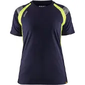 Blakläder Dames T-shirt Visible 34021030 | Marine/High-Vis Geel | Maat M - 7330509742327