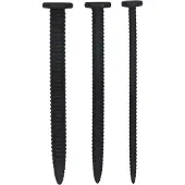 Ouch! Silicone Rugged Nail Plug Set - Urethral Sounding - Zwart