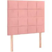 vidaXL Hoofdbord roze 100x5x118/128 cm fluweel