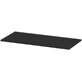 Ink Topdeck 45 Topblad T.b.v. Onderkast - 100x45x1,6cm - MDF - Mat Zwart - Badkamermeubels, Wastafelbladen - 8718835043100