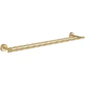 Smedbo Dubbele Handdoekhouder Home 60 cm Mat Messing