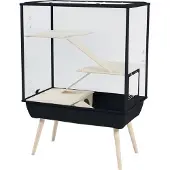 Zolux Knaagdierkooi Nevo Royal Plexiglas Zwart, Kooien + Hutten