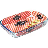 Merkloos O Cuisineschaal 32x20 Cm Transparant transparant Glas Ovenschaal