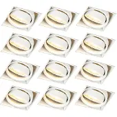 QAZQA Set van 12 inbouwspot wit GU10 kantelbaar trimless - Oneon