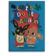 Bing Bunny fleece plaid Let's do it again blauw - 100x140 cm