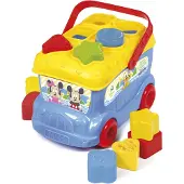 Clementoni Baby – Mickey Mouse Vormenbus – Blokkendoos – Babyspeelgoed – Blokken voor Baby vanaf 10 maanden