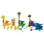 BS Toys Draak Steken - Stapelspel - Educatief - Hout - Motoriek - 4 Spelers