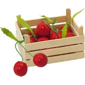 Goki Speelgoedkeuken - Fruitkistje Met Kersen - 14,1X10,1X7,3Cm - 6 Delen - Hout