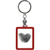 Deknudt Frames sleutelhanger S59NK4 - rood - metaal - pasfoto 3,5x4,5