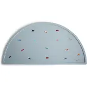 Mushie siliconen placemat voor kinderen | BPA-vrij antislipontwerp (retroauto's)