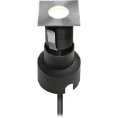 EVN P6741502 LED inbouwlamp, 12V hoekig 3000K, alu / grijs / zink, Roestvrij staal, Modern