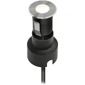 EVN P6721502 LED grondspot inbouwlamp voor vloeren 12 V, rond, 3000 K, alu / grijs / zink, Roestvrij staal, Modern