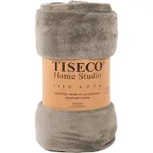 Tiseco Plaid Home Studio Cosy Taupe-180 x 220 cm