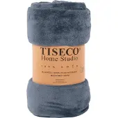 Tiseco Plaid Home Studio Cosy Stone Blue-180 x 220 cm