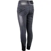 Harry's Horse Rijbroek Harrys Horse Liciano Denim Full Grip Kids Zwart-denim - 152
