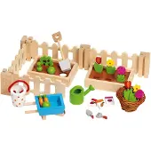 Goki Poppenhuisaccessoires: MIJN KLEINE TUIN, bloembed 8x5x3cm, 3