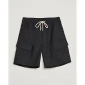 OAS Korte Broek Men Black Cargo Linen-S