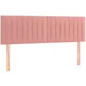 vidaXL Hoofdborden 144x5x78/88 cm fluweel roze