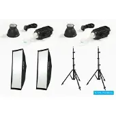 Nanlite FS-150B LED Spot Light Dual Kit (w/ Light Stand A...